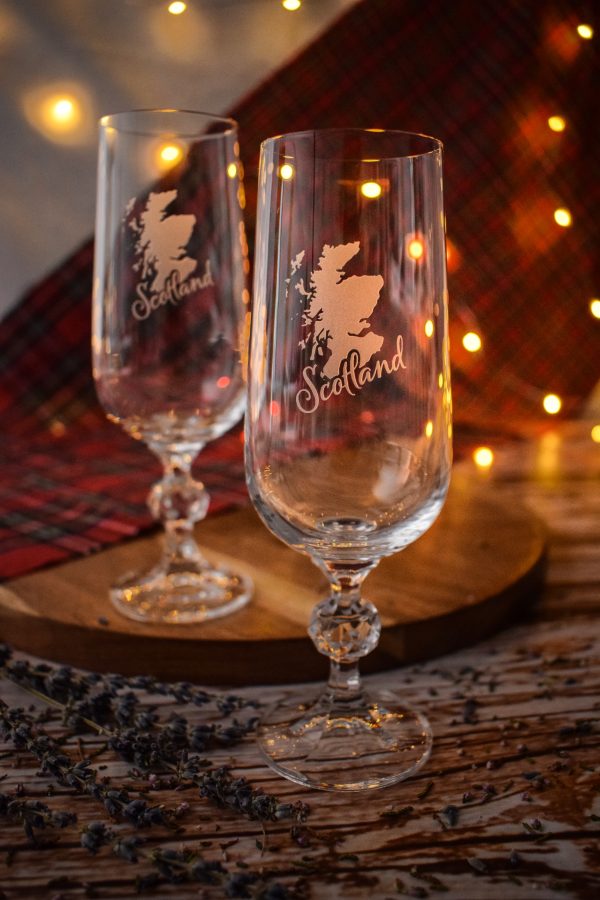 Burns Champagne Scotland Map scaled crystal champagne flutes