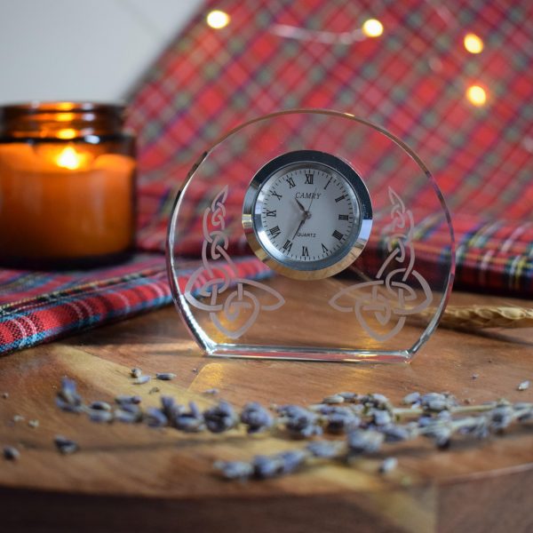 Scottish Burns Gift Celtic Clock with Celtic Knot