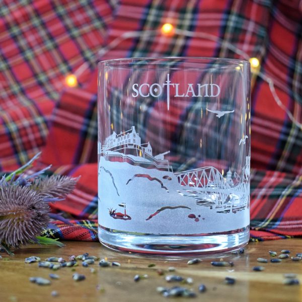 Burns Scottish Gift With Scotland Skyline Wrap Around
