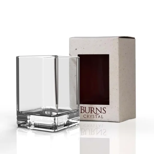 Burns Crystal's Square Dram Glass: Whisky Companion