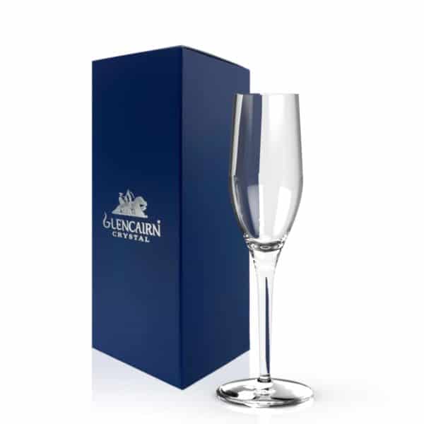 Glencairn Crystal If you are in need of a crystal clear champagne glass, our Jura Champagne Flute is incredibly sleek yet elegant. Made from high-quality lead free crystal and supplied in a premium navy gift box, the crystal flute is perfect for champagne drinkers. Upgrade to a <a href="https://glencairn.co.uk/product/jura-champagne-gift-set-of-2/">luxurious gift set of two glasses</a> if you are looking for a lovely champagne gift.