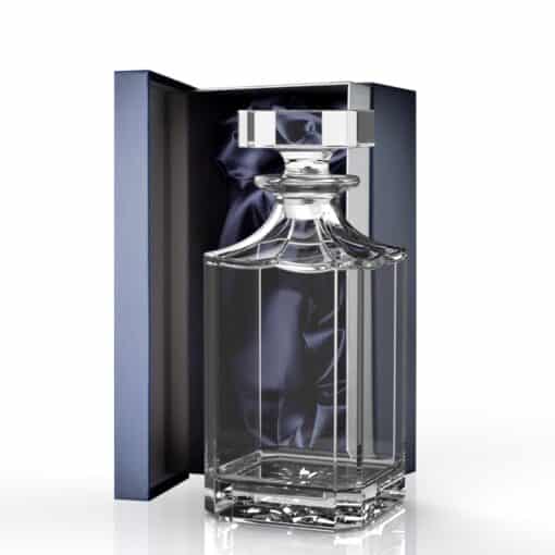Glencairn Crystal The <a href="https://glencairn.co.uk/product-category/collections/skye">Skye</a> collection is our ultimate interpretation of traditional cut crystal which features <strong>one blank panel</strong> for personalisation. The square crystal whisky decanter displays your whisky beautifully accompanied by two <a href="https://glencairn.co.uk/product/skye-whisky-tumbler">Skye Whisky Tumblers</a> and is supplied in our deluxe rosewood presentation box, perfect for gifting to a whisky drinker. <strong>Please note:</strong> all glassware in this set will be engraved unless specified otherwise.