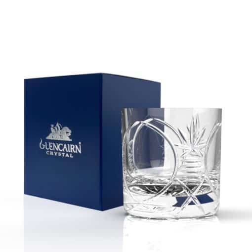 Glencairn Crystal Have you been looking for an Edinburgh gift for someone special? This crystal tumbler features a picturesque Edinburgh skyline design wrapped around the glass. It can be used for any beverage from water to whisky and is supplied in a navy windowed carton, perfect for gifting.