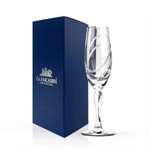 Glencairn Crystal Are you looking for a handcut crystal champagne glass? Inspired by Glasgow City's urban regeneration, the Glasgow collection features an exceptionally modern cut on traditional glassware. The six glasses are supplied in a luxurious navy gift box lined with navy satin, ready for gifting. Browse the rest of the <a href="https://glencairn.co.uk/product-category/collections/glasgow/"> Glasgow Collection </a>.