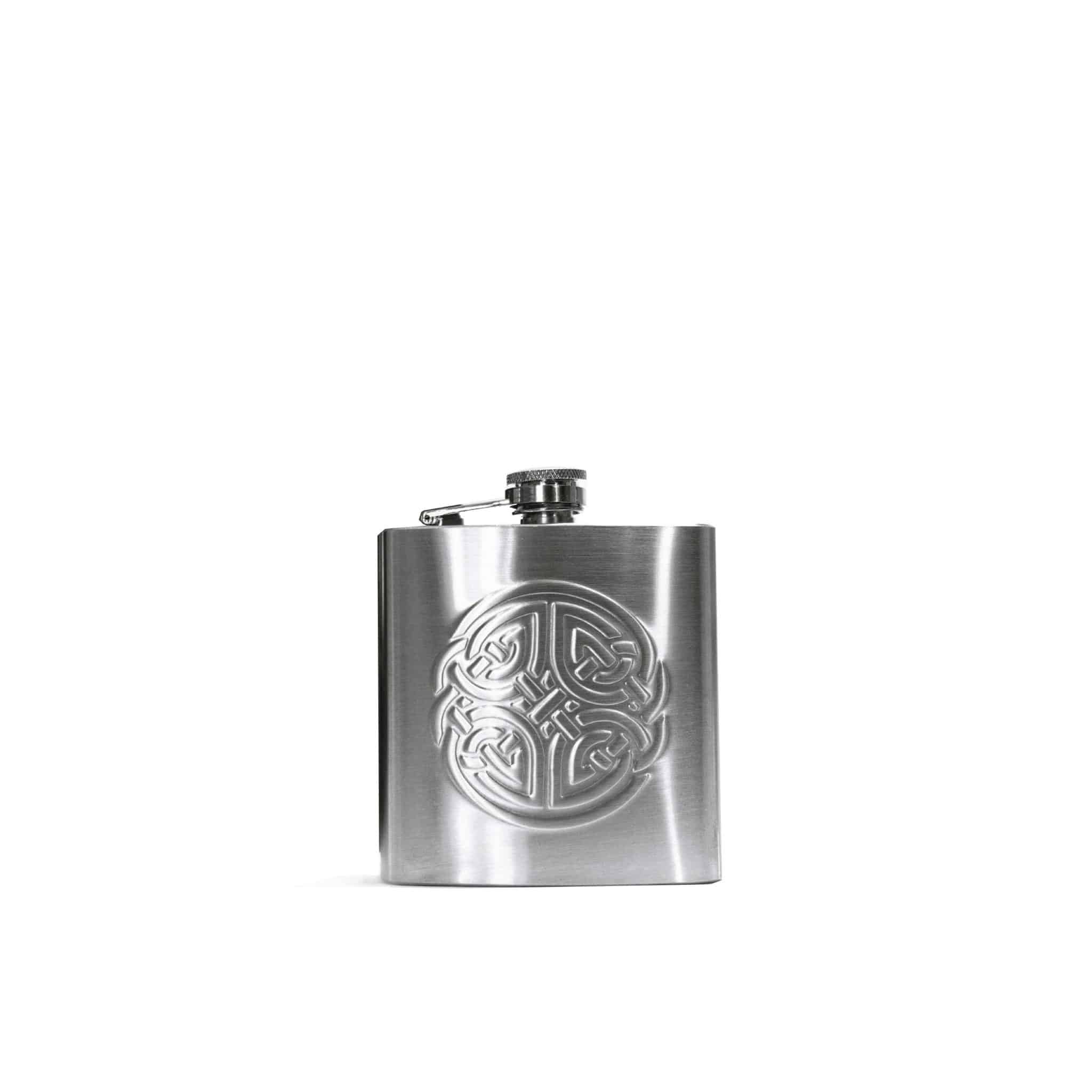 Steel Celtic Hip Flask | Whisky gifts for weddings