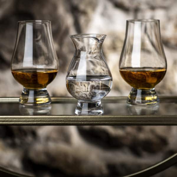 Glencairn Crystal Discover the perfect whisky-tasting trio with our Glencairn and Water Trio set, including a Glencairn glass, Wee Jug, and Pipette. Elevate your whisky-sipping experience, enhance flavours, and master the art of whisky appreciation. An ideal gift or addition to your collection for those who relish exceptional whisky moments.