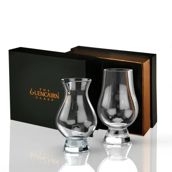 Glencairn Crystal Elevate your whisky experience with our Glencairn Glass and Wee Jug Set. This perfect pairing, featuring one Glencairn glass and one Wee Jug, is ideal for savouring your favourite spirits. Crafted for true whisky enthusiasts, it enhances the nuances of aroma and flavour, making it a must-have for your collection. Whether you're treating yourself or looking for a thoughtful gift, the Glencairn Glass and Wee Jug Set delivers a remarkable tasting journey. Cheers to exceptional taste!